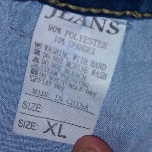 Vintage Skinny Jeans Womens 33W 30 inseam Boho stretch mid rise, medium wash EUC - Picture 8 of 8